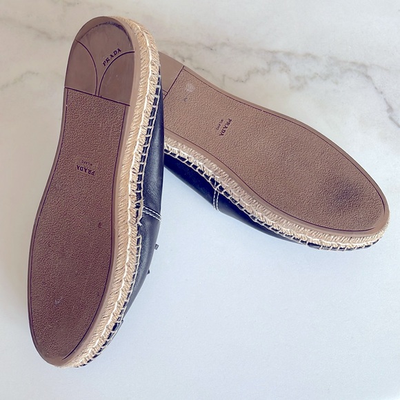 Original PRADA Leather Platform Espadrilles - Picture 5 of 5